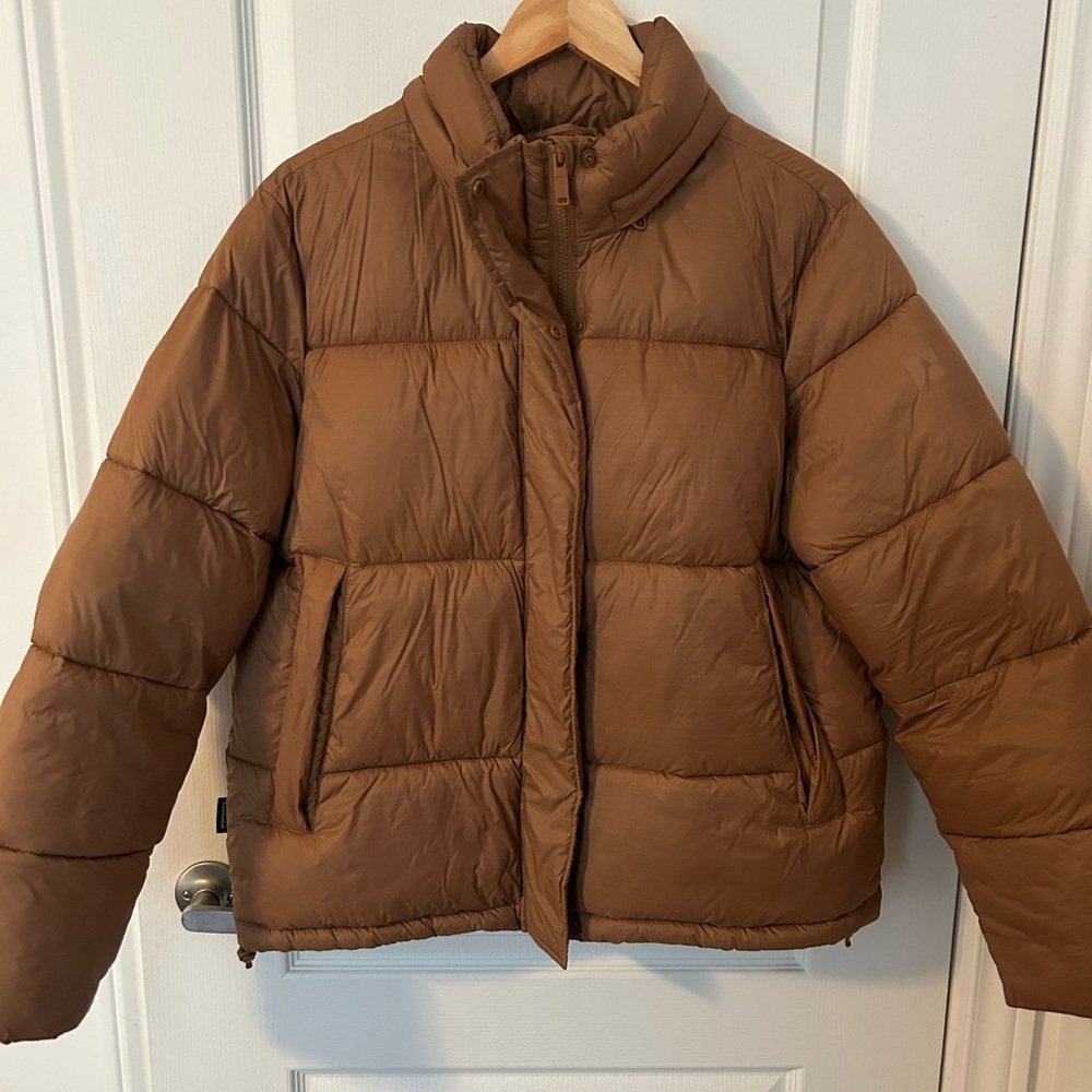 Brown Frank and Oak Puffer Jacket